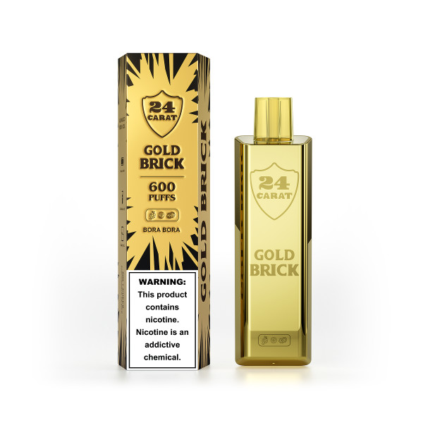 24 Carat Gold Brick 600 Puffs  Disposable Vape